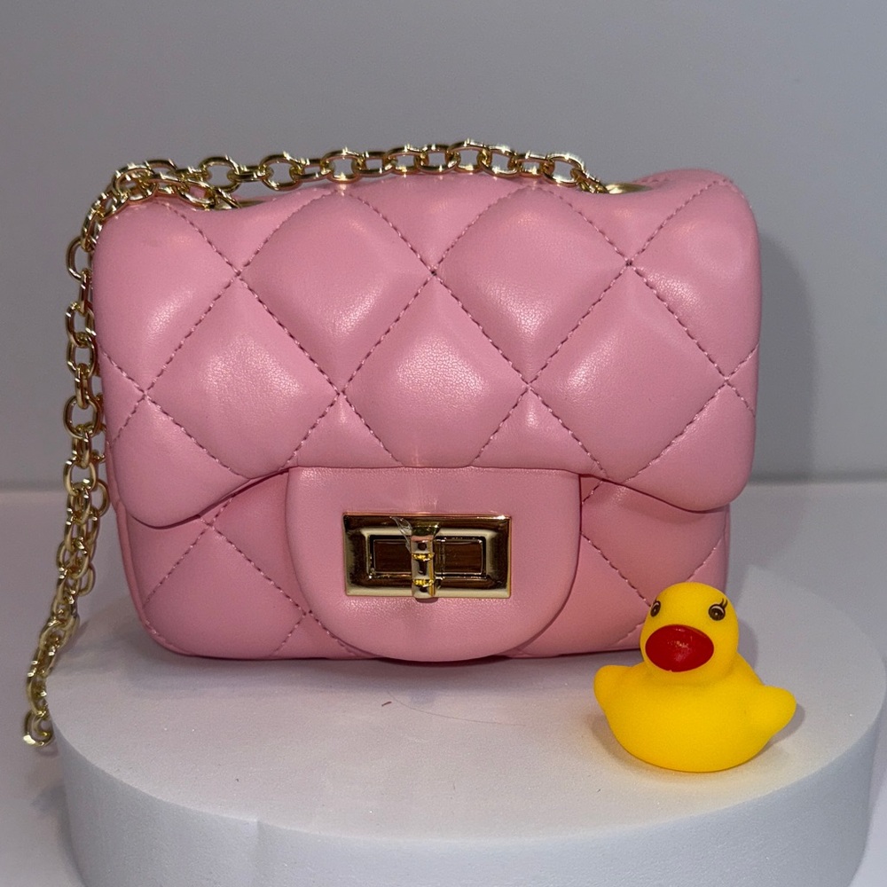 Pink Quilted Chain Bag